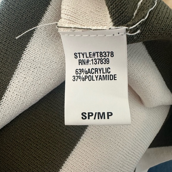 Common Threads Olive/White Stripe Sleeveless Top - Picture 5 of 5